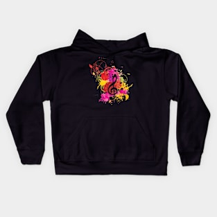 Musical Note Painting Kids Hoodie